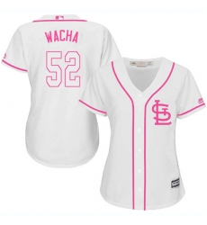 Women's Majestic St. Louis Cardinals #52 Michael Wacha Replica White Fashion MLB Jersey