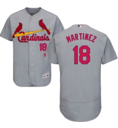 Men's Majestic St. Louis Cardinals #18 Carlos Martinez Grey Road Flex Base Authentic Collection MLB Jersey