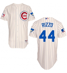 Men's Majestic Chicago Cubs #44 Anthony Rizzo Authentic Cream 1969 Turn Back The Clock MLB Jersey
