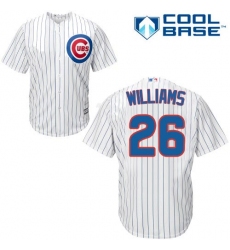 Youth Majestic Chicago Cubs #26 Billy Williams Authentic White Home Cool Base MLB Jersey