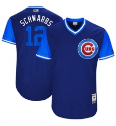 Men's Majestic Chicago Cubs #12 Kyle Schwarber 