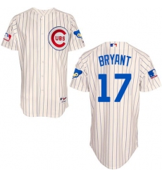 Men's Majestic Chicago Cubs #17 Kris Bryant Replica Cream 1969 Turn Back The Clock MLB Jersey