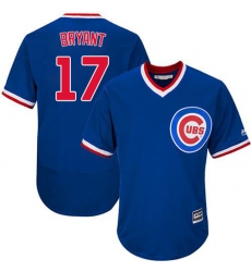 Men's Majestic Chicago Cubs #17 Kris Bryant Royal Blue Flexbase Authentic Collection Cooperstown MLB Jersey