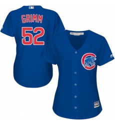 Women's Majestic Chicago Cubs #52 Justin Grimm Authentic Royal Blue Alternate MLB Jersey