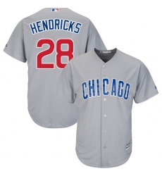 Youth Majestic Chicago Cubs #28 Kyle Hendricks Authentic Grey Road Cool Base MLB Jersey