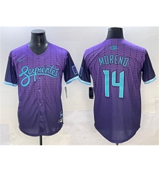 Men's Arizona Diamondbacks #14 Gabriel Moreno Purple 2025 City Connect Limited Stitched Baseball Jersey