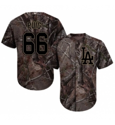 Men's Majestic Los Angeles Dodgers #66 Yasiel Puig Authentic Camo Realtree Collection Flex Base MLB Jersey