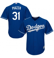 Men's Majestic Los Angeles Dodgers #31 Mike Piazza Replica Royal Blue Alternate Cool Base MLB Jersey