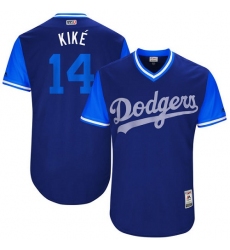 Men's Majestic Los Angeles Dodgers #14 Enrique Hernandez 