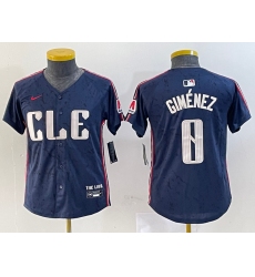 Youth Cleveland Guardians #11 Jose Ramirez Navy 2024 City Connect Limited Stitched Jersey