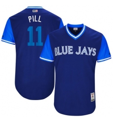 Men's Majestic Toronto Blue Jays #11 Kevin Pillar 