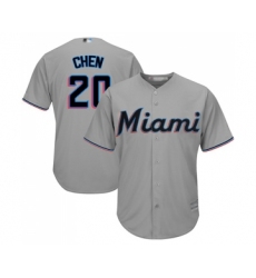 Youth Miami Marlins #20 Wei-Yin Chen Replica Grey Road Cool Base Baseball Jersey