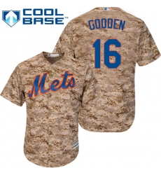 Men's Majestic New York Mets #16 Dwight Gooden Authentic Camo Alternate Cool Base MLB Jersey