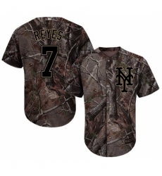 Youth Majestic New York Mets #7 Jose Reyes Authentic Camo Realtree Collection Flex Base MLB Jersey