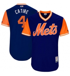 Men's Majestic New York Mets #4 Wilmer Flores 