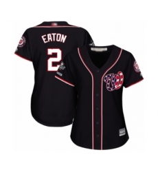 Women's Washington Nationals #2 Adam Eaton Authentic Navy Blue Alternate 2 Cool Base 2019 World Series Champions Baseball Jersey