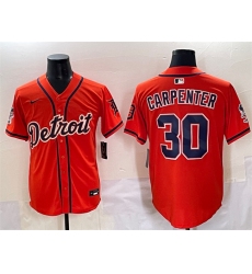 Men's Detroit Tigers #30 Kerry Carpenter Orange With Vapor Premier Limited Stitched Baseball Jersey