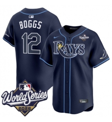 Men's Tampa Bay Rays #12 Wade Boggs Navy 2026 World Series Limited Stitched Baseball Jersey