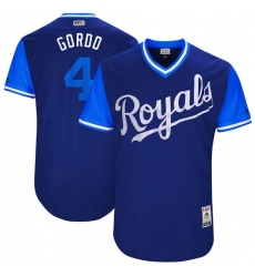 Men's Majestic Kansas City Royals #4 Alex Gordon 
