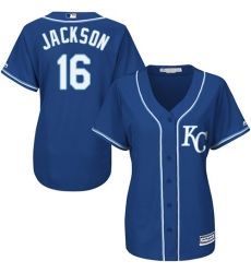 Women's Majestic Kansas City Royals #16 Bo Jackson Authentic Blue Alternate 2 Cool Base MLB Jersey