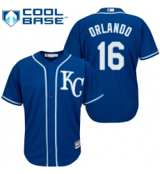 Men's Majestic Kansas City Royals #16 Paulo Orlando Replica Blue Alternate 2 Cool Base MLB Jersey