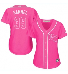 Women's Majestic Kansas City Royals #39 Jason Hammel Replica Pink Fashion Cool Base MLB Jersey