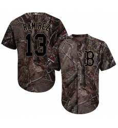 Men's Majestic Boston Red Sox #13 Hanley Ramirez Authentic Camo Realtree Collection Flex Base 2018 World Series Champions MLB Jersey