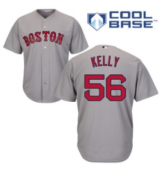Men's Majestic Boston Red Sox #56 Joe Kelly Replica Grey Road Cool Base MLB Jersey
