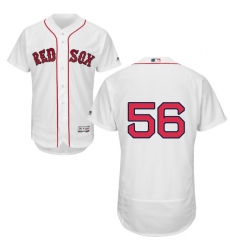 Men's Majestic Boston Red Sox #56 Joe Kelly White Home Flex Base Authentic Collection MLB Jersey