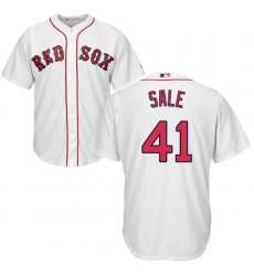 Youth Majestic Boston Red Sox #41 Chris Sale Authentic White Home Cool Base MLB Jersey