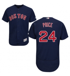 Men's Majestic Boston Red Sox #24 David Price Navy Blue Alternate Flex Base Authentic Collection MLB Jersey