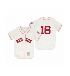 Men's Boston Red Sox #16 Andrew Benintendi Cream 1939 Authentic Home Jersey