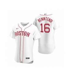 Men's Boston Red Sox #16 Andrew Benintendi Nike White Authentic 2020 Alternate Jersey