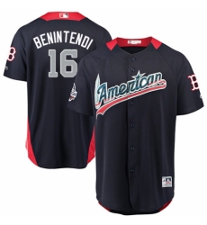 Men's Majestic Boston Red Sox #16 Andrew Benintendi Game Navy Blue American League 2018 MLB All-Star MLB Jersey