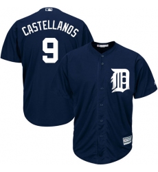 Youth Majestic Detroit Tigers #9 Nick Castellanos Replica Navy Blue Alternate Cool Base MLB Jersey