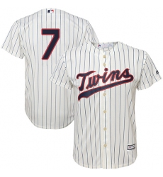 Men's Majestic Minnesota Twins #7 Joe Mauer Replica Cream Alternate Cool Base MLB Jersey