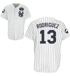 Men's Majestic New York Yankees #13 Alex Rodriguez Replica White GMS 