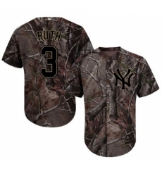 Youth Majestic New York Yankees #3 Babe Ruth Authentic Camo Realtree Collection Flex Base MLB Jersey