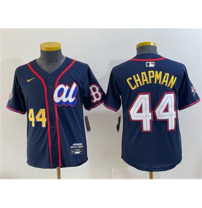 Women's American League #44 Aroldis Chapman Navy 2025 All-Star Edition Limited Stitched Baseball Jersey(Run Small)