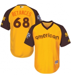 Youth Majestic New York Yankees #68 Dellin Betances Authentic Yellow 2016 All-Star American League BP Cool BaseMLB Jersey