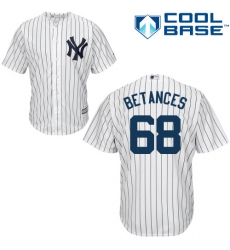 Youth Majestic New York Yankees #68 Dellin Betances Replica White Home MLB Jersey