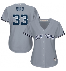 Women's Majestic New York Yankees #33 Greg Bird Authentic Grey Road MLB Jersey