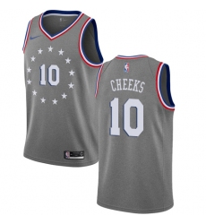 Women's Nike Philadelphia 76ers #10 Maurice Cheeks Swingman Gray NBA Jersey - City Edition