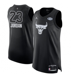 Men's Nike Chicago Bulls #23 Michael Jordan Authentic Black 2018 All-Star Game