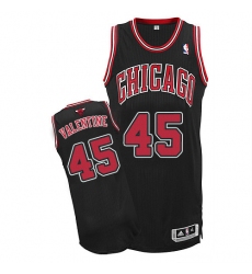 Men's Adidas Chicago Bulls #45 Denzel Valentine Authentic Black Alternate NBA Jersey