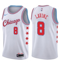 Youth Nike Chicago Bulls #8 Zach LaVine Swingman White NBA Jersey - City Edition