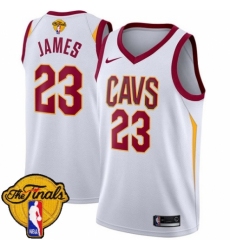 Youth Nike Cleveland Cavaliers #23 LeBron James Swingman White 2018 NBA Finals Bound NBA Jersey - Association Edition
