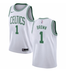 Men's Nike Boston Celtics #1 Walter Brown Authentic White NBA Jersey - Association Edition
