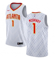 Women's Nike Atlanta Hawks #1 Tracy Mcgrady Swingman White NBA Jersey - Association Edition