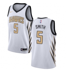 Men's Nike Atlanta Hawks #5 Josh Smith Swingman White NBA Jersey - City Edition